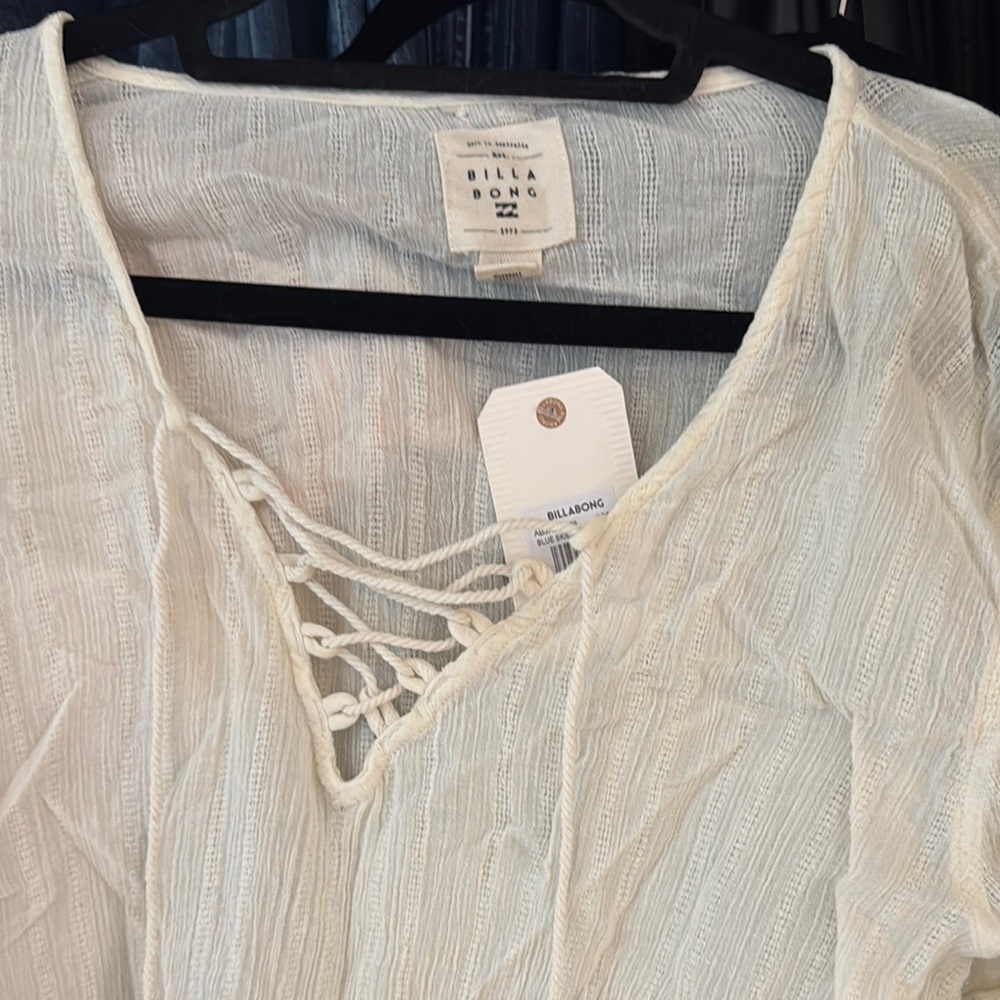White Lace-Up Swim Cover-Up - Picture 6 of 6